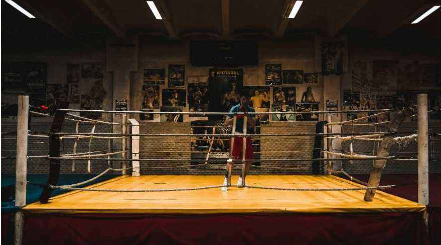 Training gloves on a bench